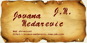 Jovana Medarević vizit kartica